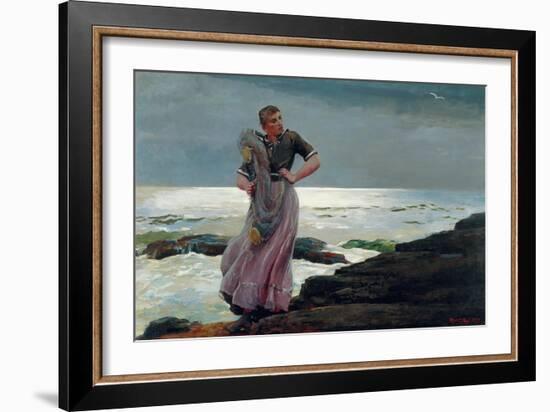 A Light on the Sea, 1897-Winslow Homer-Framed Giclee Print