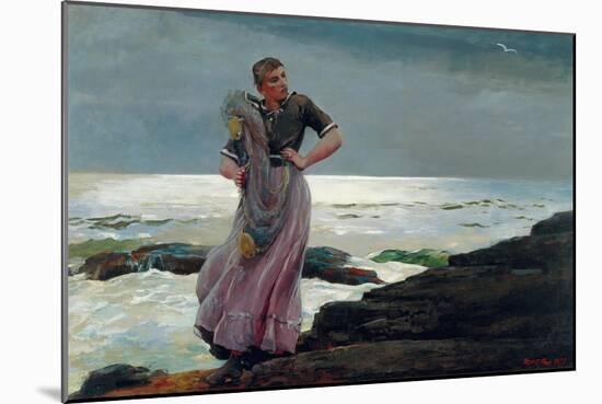 A Light on the Sea, 1897-Winslow Homer-Mounted Giclee Print