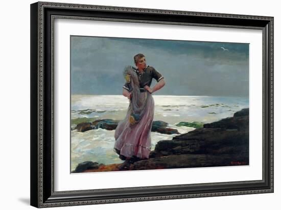 A Light on the Sea, 1897-Winslow Homer-Framed Giclee Print