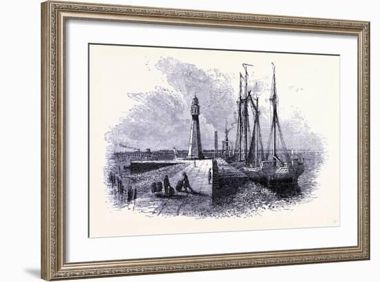 A Lighthouse at Buffalo United States of America-null-Framed Giclee Print