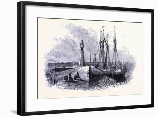 A Lighthouse at Buffalo United States of America-null-Framed Giclee Print