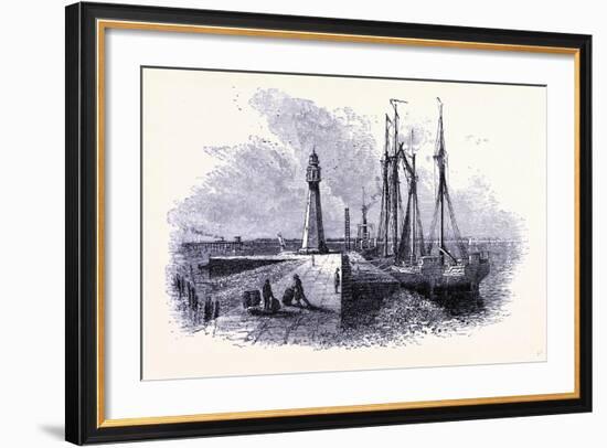 A Lighthouse at Buffalo United States of America-null-Framed Giclee Print