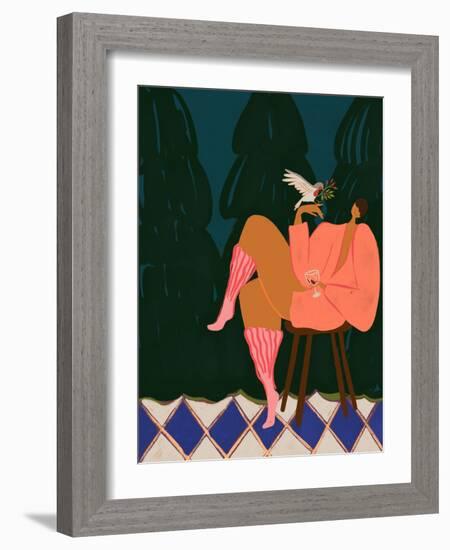 A Lil Birdy Told Me-Arty Guava-Framed Giclee Print