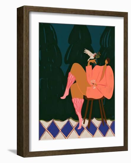 A Lil Birdy Told Me-Arty Guava-Framed Giclee Print