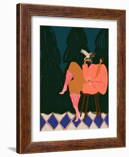 A Lil Birdy Told Me-Arty Guava-Framed Giclee Print