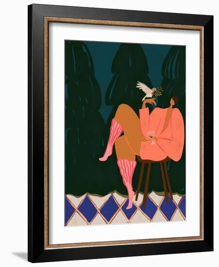 A Lil Birdy Told Me-Arty Guava-Framed Giclee Print