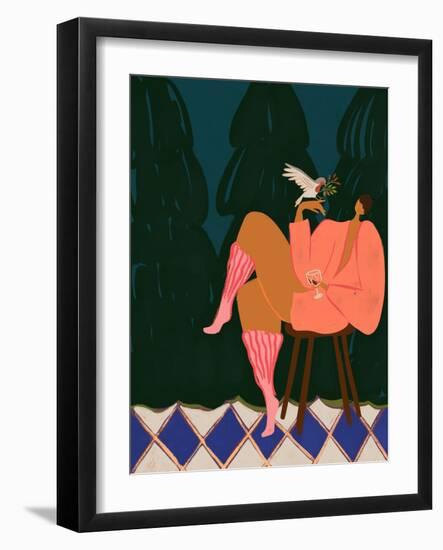 A Lil Birdy Told Me-Arty Guava-Framed Giclee Print