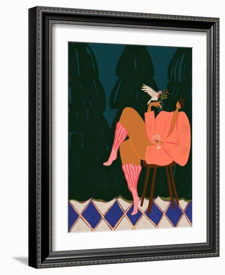 A Lil Birdy Told Me-Arty Guava-Framed Giclee Print