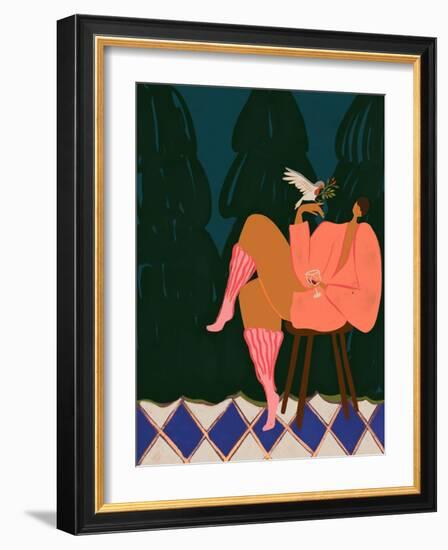 A Lil Birdy Told Me-Arty Guava-Framed Giclee Print