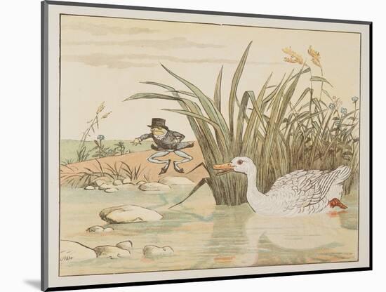 A Lily-White Duck Came and Gobbled Him Up, from the Hey Diddle Diddle Picture Book, Pub.1882 (Colou-Randolph Caldecott-Mounted Giclee Print