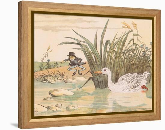 A Lily White Duck Gobbled Him Up-Randolph Caldecott-Framed Premier Image Canvas