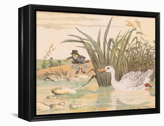 A Lily White Duck Gobbled Him Up-Randolph Caldecott-Framed Premier Image Canvas