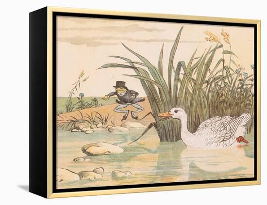 A Lily White Duck Gobbled Him Up-Randolph Caldecott-Framed Premier Image Canvas