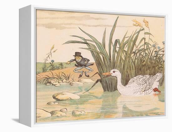 A Lily White Duck Gobbled Him Up-Randolph Caldecott-Framed Premier Image Canvas