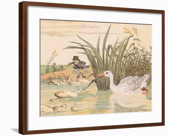 A Lily White Duck Gobbled Him Up-Randolph Caldecott-Framed Giclee Print