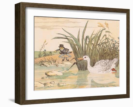 A Lily White Duck Gobbled Him Up-Randolph Caldecott-Framed Giclee Print
