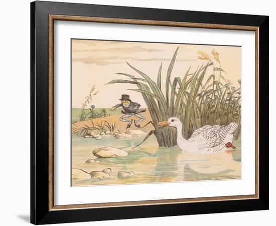 A Lily White Duck Gobbled Him Up-Randolph Caldecott-Framed Giclee Print