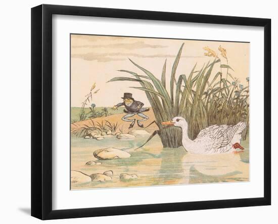 A Lily White Duck Gobbled Him Up-Randolph Caldecott-Framed Giclee Print