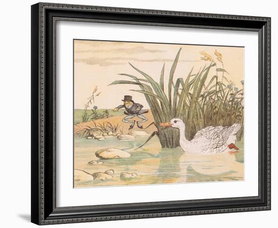 A Lily White Duck Gobbled Him Up-Randolph Caldecott-Framed Giclee Print