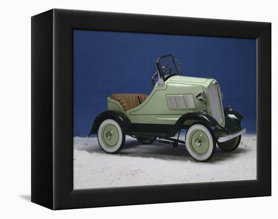 A Lincoln Continental Pedal Car, Finished with Chrome, Lime and Forest Green Paint, Circa 1935-null-Framed Premier Image Canvas