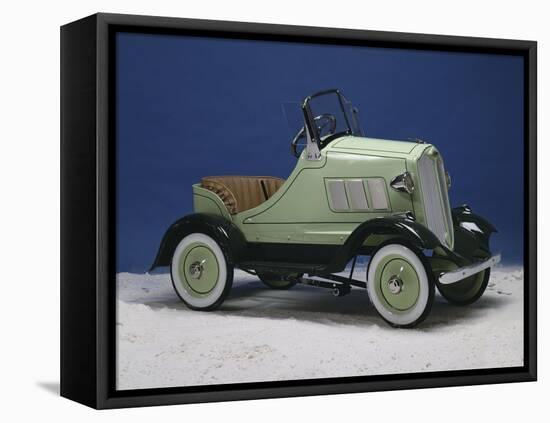 A Lincoln Continental Pedal Car, Finished with Chrome, Lime and Forest Green Paint, Circa 1935-null-Framed Premier Image Canvas