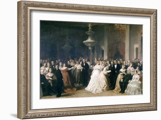 A Lincoln Reception at the White House, 1863-Francis Bicknell Carpenter-Framed Giclee Print