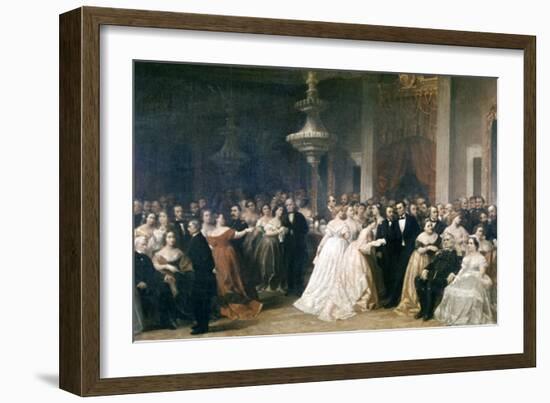 A Lincoln Reception at the White House, 1863-Francis Bicknell Carpenter-Framed Giclee Print