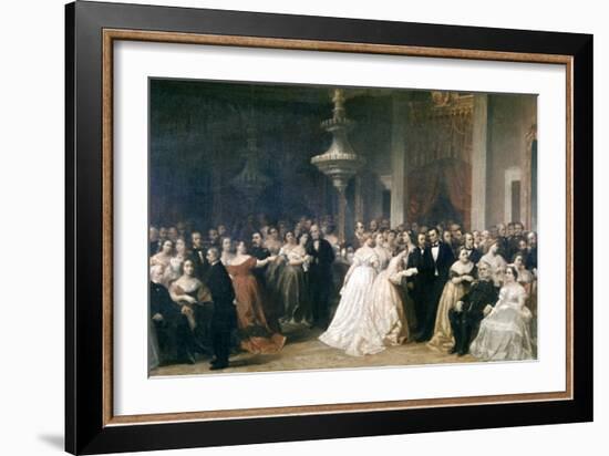 A Lincoln Reception at the White House, 1863-Francis Bicknell Carpenter-Framed Giclee Print