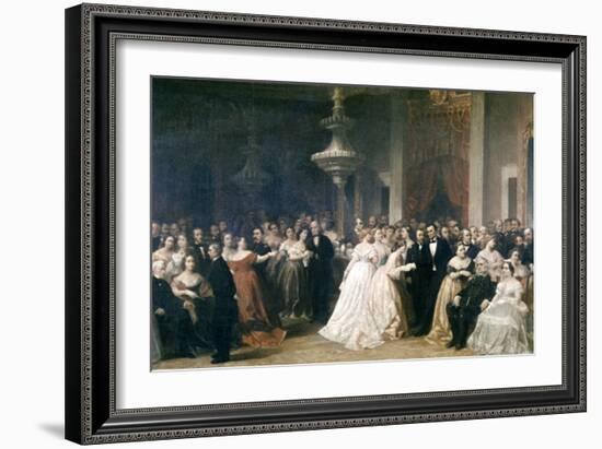 A Lincoln Reception at the White House, 1863-Francis Bicknell Carpenter-Framed Giclee Print