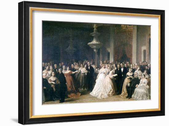 A Lincoln Reception at the White House, 1863-Francis Bicknell Carpenter-Framed Giclee Print