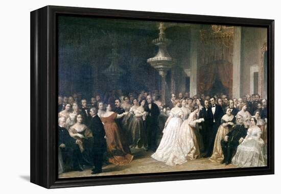 A Lincoln Reception at the White House, 1863-Francis Bicknell Carpenter-Framed Premier Image Canvas