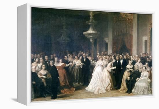 A Lincoln Reception at the White House, 1863-Francis Bicknell Carpenter-Framed Premier Image Canvas