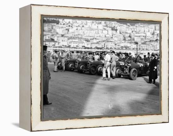 A Line of Alfa Romeos at the Monaco Grand Prix, 1934-null-Framed Premier Image Canvas