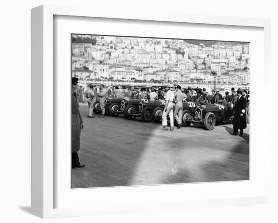 A Line of Alfa Romeos at the Monaco Grand Prix, 1934-null-Framed Photographic Print