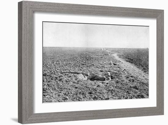 A Line of French Infantry Foxholes, 1918-null-Framed Giclee Print