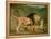 A Lion and a Lioness in a Rocky Valley-Jacques-Laurent Agasse-Framed Premier Image Canvas