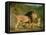 A Lion and a Lioness in a Rocky Valley-Jacques-Laurent Agasse-Framed Premier Image Canvas