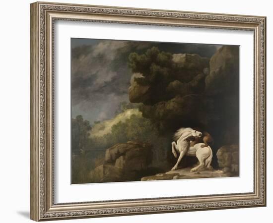 A Lion Attacking a Horse, 1770-George Stubbs-Framed Giclee Print