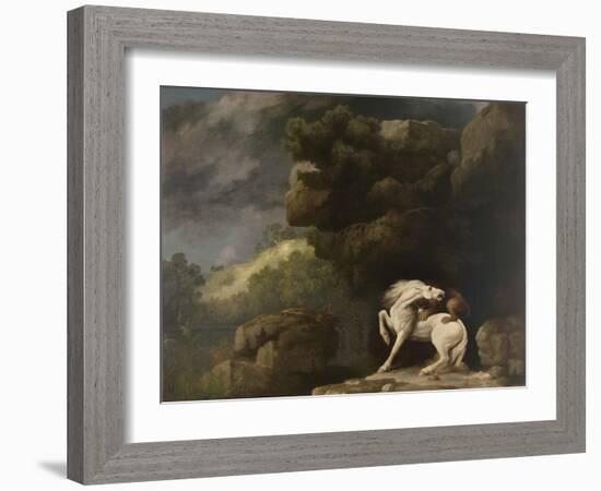 A Lion Attacking a Horse, 1770-George Stubbs-Framed Giclee Print