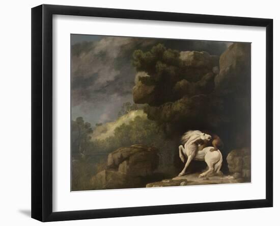 A Lion Attacking a Horse, 1770-George Stubbs-Framed Giclee Print