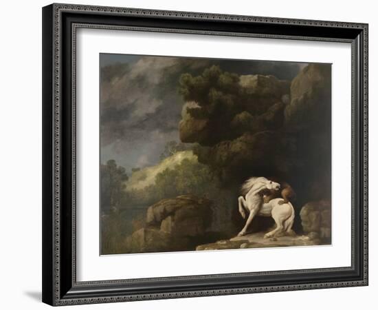 A Lion Attacking a Horse, 1770-George Stubbs-Framed Giclee Print