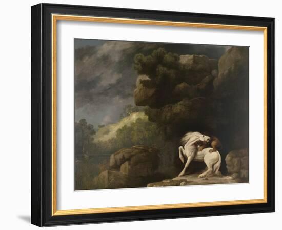 A Lion Attacking a Horse, 1770-George Stubbs-Framed Giclee Print