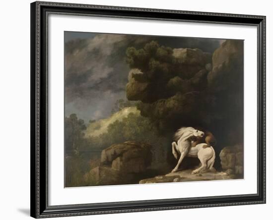 A Lion Attacking a Horse, 1770-George Stubbs-Framed Giclee Print