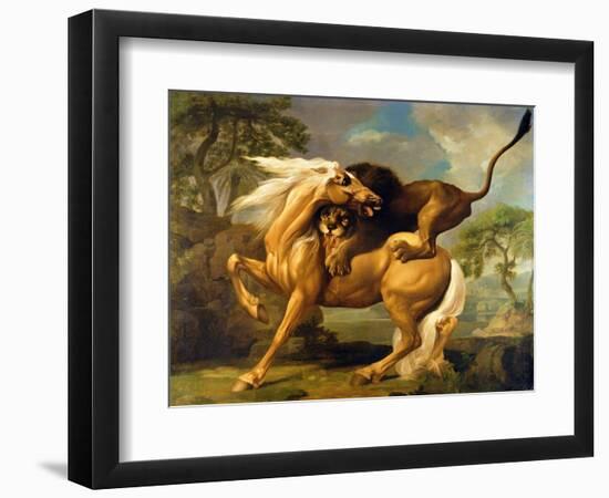 A Lion Attacking a Horse, c.1762-George Stubbs-Framed Giclee Print