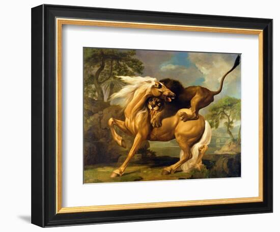 A Lion Attacking a Horse, c.1762-George Stubbs-Framed Giclee Print