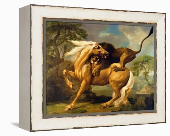 A Lion Attacking a Horse, c.1762-George Stubbs-Framed Premier Image Canvas