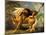 A Lion Attacking a Horse, c.1762-George Stubbs-Mounted Giclee Print