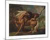 A Lion Attacking a Horse-George Stubbs-Mounted Premium Giclee Print