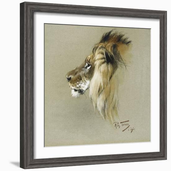 A Lion's Head-Richard Friese-Framed Giclee Print