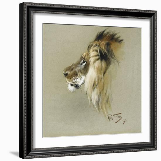 A Lion's Head-Richard Friese-Framed Giclee Print